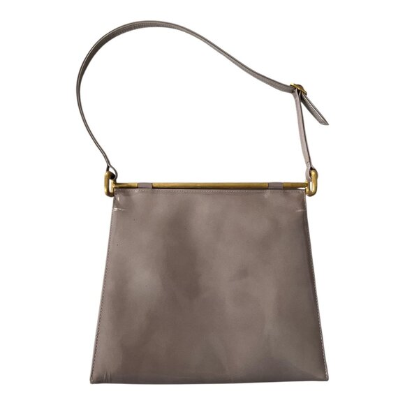 Christian Lacroix Paris Mauve Patent Leather Shoulder Bag with Gold Hardware - Picture 2 of 12